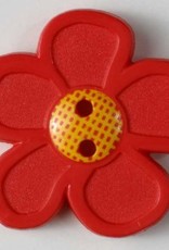 Dill Buttons 280866 Red GoGo Flower 20 mm