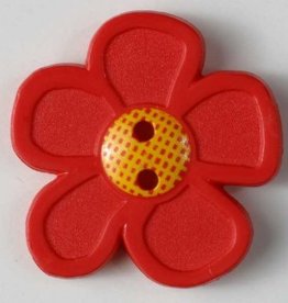 Dill Buttons 280866 Red GoGo Flower 20 mm