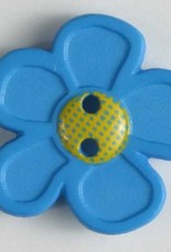Dill Buttons 280861 Blue GoGo Flower 20 mm