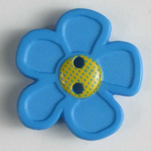 Dill Buttons 280861 Blue GoGo Flower 20 mm