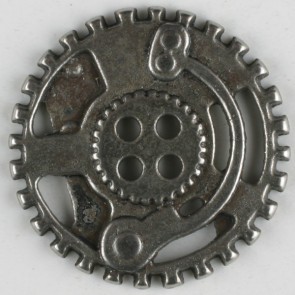 Dill Buttons 331077 Pewter Steampunk Button 23 mm