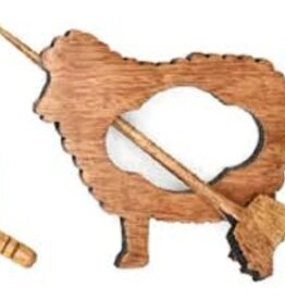 LYKKECRAFTS Lykke Shawl Pin & Stick Mango wood SHEEP