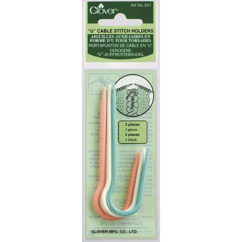 Clover 341 Clover "J" Cable Needle 3 pack