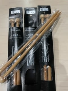 Crystal Palace 12" Single Point Bamboo Needles US 13  9 mm