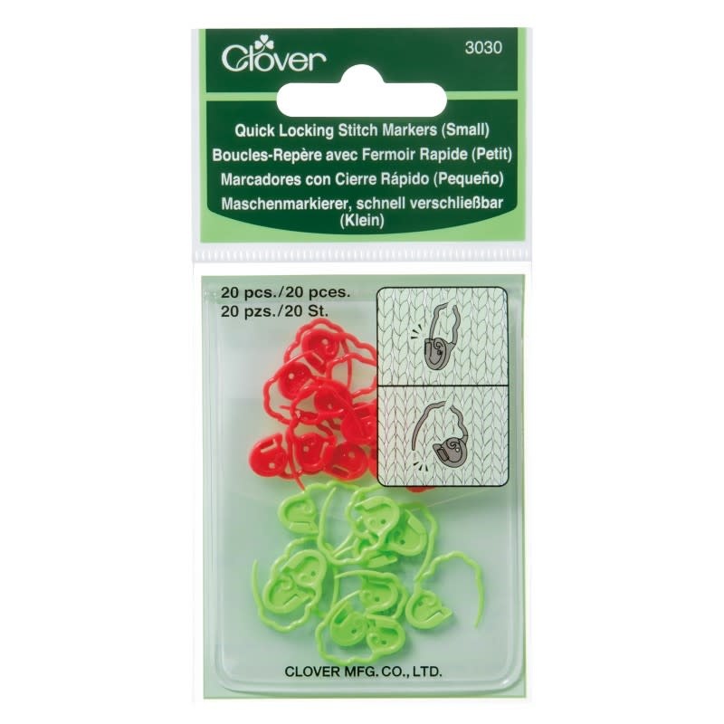Clover 3030 Clover Quick Lock Stitch Markers Small