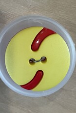 Dill Buttons 306105 Yellow & Red Swirl Button 23 mm