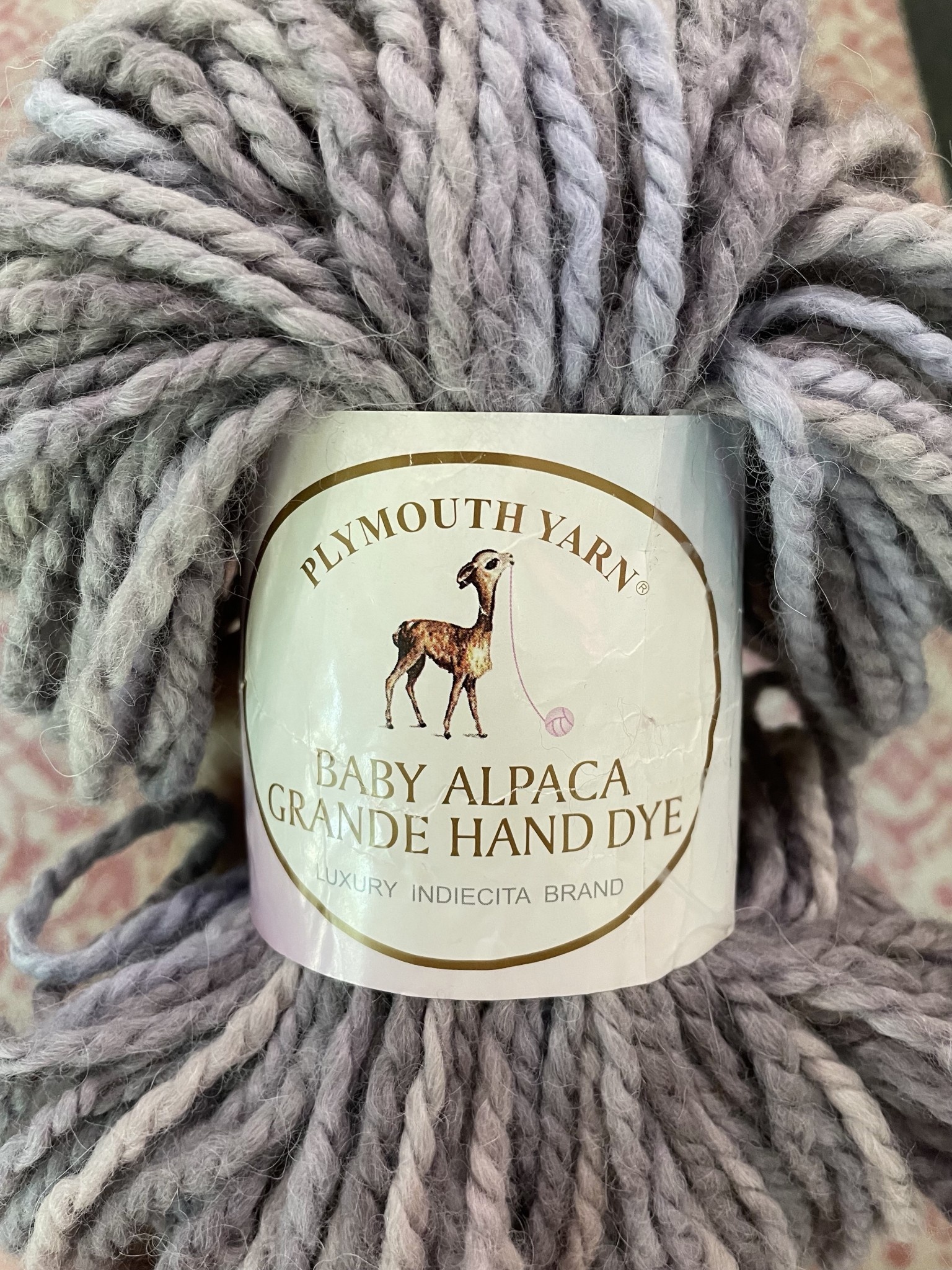 PLYMOUTH Plymouth Baby Alpaca Grande Hand Dye 15 GREY LAVENDER