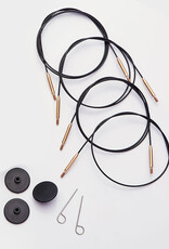 KnitPro KnitPro Stainless Steel Swivel  Interchangeable Cord 24" Gold