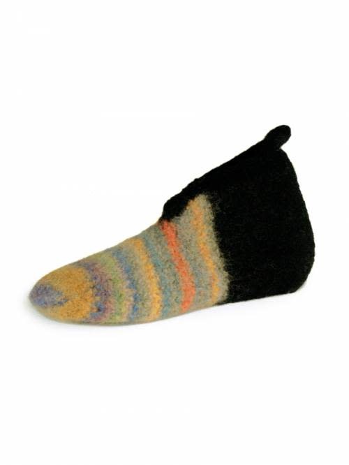 LAINES DU NORD Laine du Nord Slippers Yarn 19 BLACK Multi