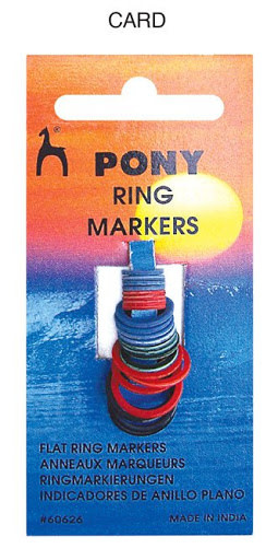 PONY Pony 626 Flat Ring Stitch Markers 24 pack