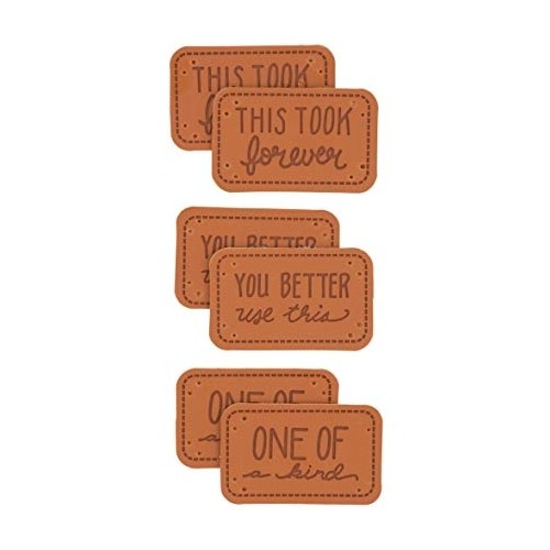 Made with Sarcasm Faux Leather Labels 6 pack