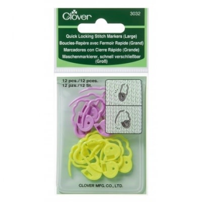 Clover 3032 Clover Quick Lock Stitch Markers Large