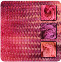 PacaPeds Sock Yarn  SALE RED $25- 615 PEONY PATCH