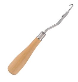 Latch Rug Hook Bent with Wood Handle