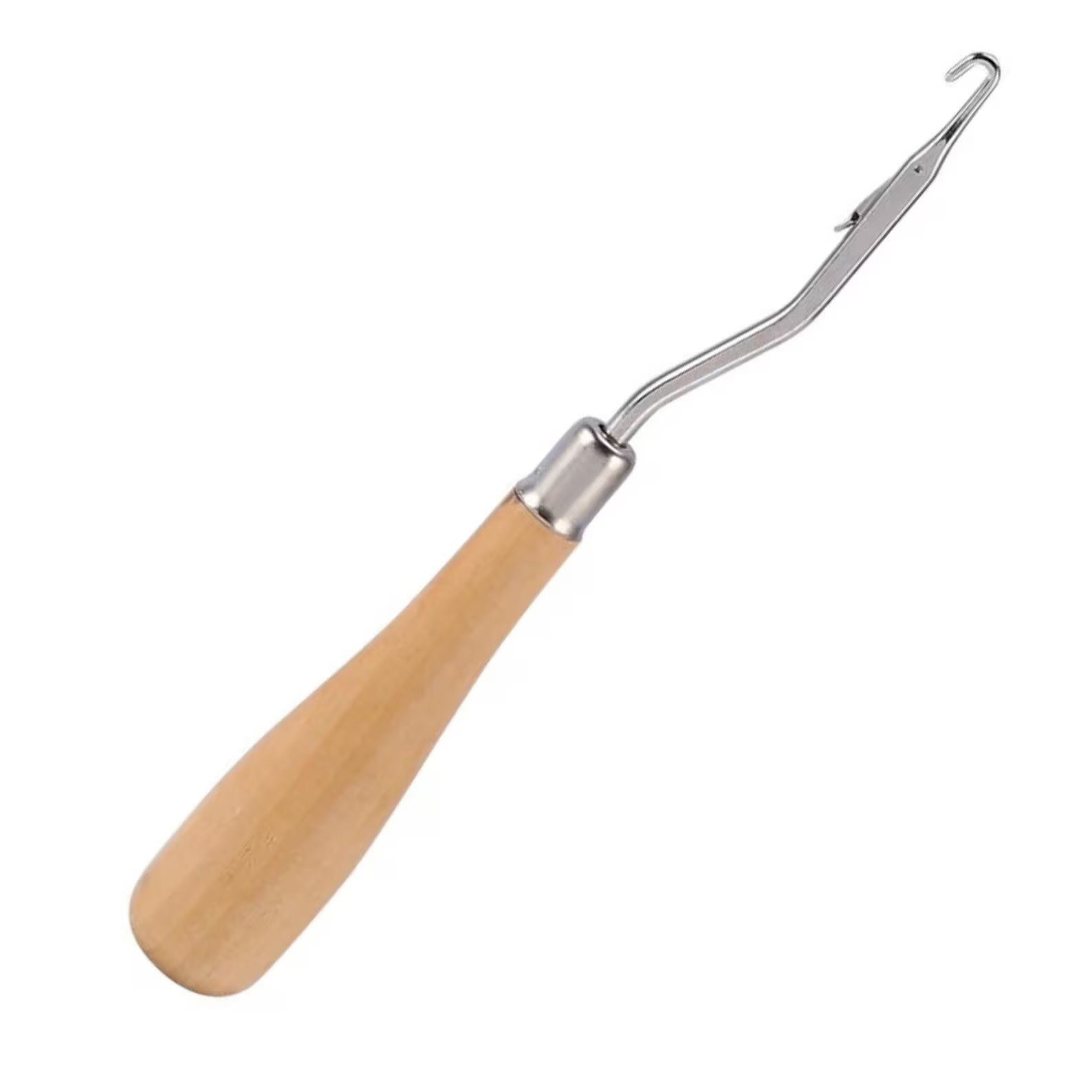Latch Rug Hook Bent with Wood Handle