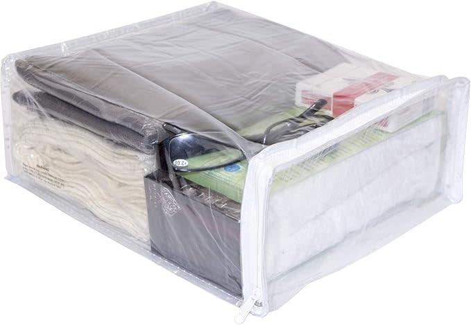 Clear Vinyl Zipper Case 11 X 9 X 4 inches