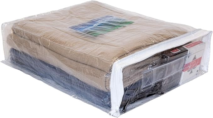 Clear Vinyl Zipper Case 15 X 12 X 4 inches