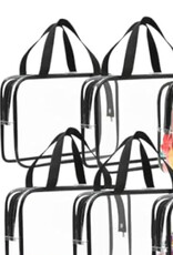 Clear Vinyl Zipper Project Bag 12 X 9 X 3.5 inches