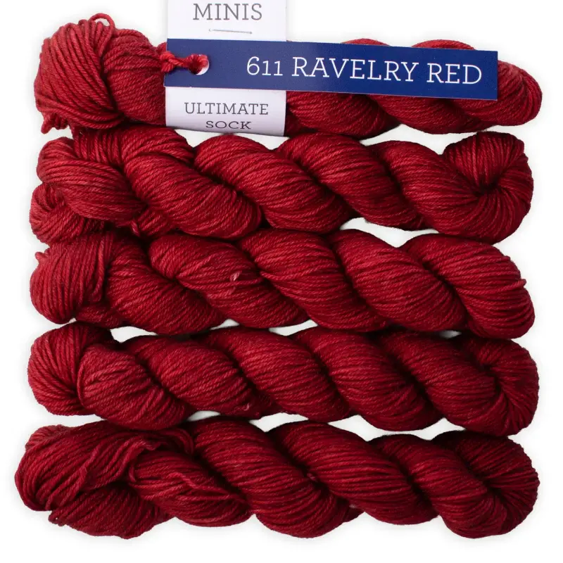 Malabrigo Yarn Malabrigo Ultimate Sock Mini 611 RAVELRY RED