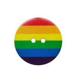 Dill Buttons 341449 Rainbow Stripe Button 20 mm