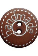 Dill Buttons 241268 Brown Etched Handmade Button 15 mm