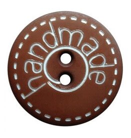 Dill Buttons 241268 Brown Etched Handmade Button 15 mm
