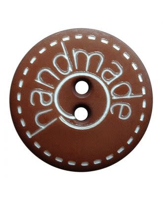 Dill Buttons 241268 Brown Etched Handmade Button 15 mm