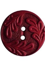 Dill Buttons 316019 Leaf Border Burgundy Button 19 mm
