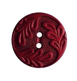 Dill Buttons 316019 Leaf Border Burgundy Button 19 mm
