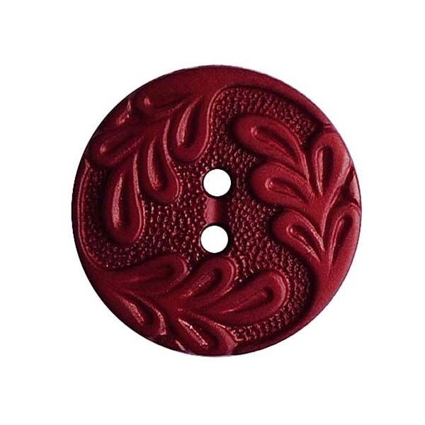 Dill Buttons 316019 Leaf Border Burgundy Button 19 mm