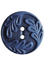 Dill Buttons 316014 Leaf Border Blue Button 19 mm