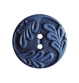 Dill Buttons 316014 Leaf Border Blue Button 19 mm