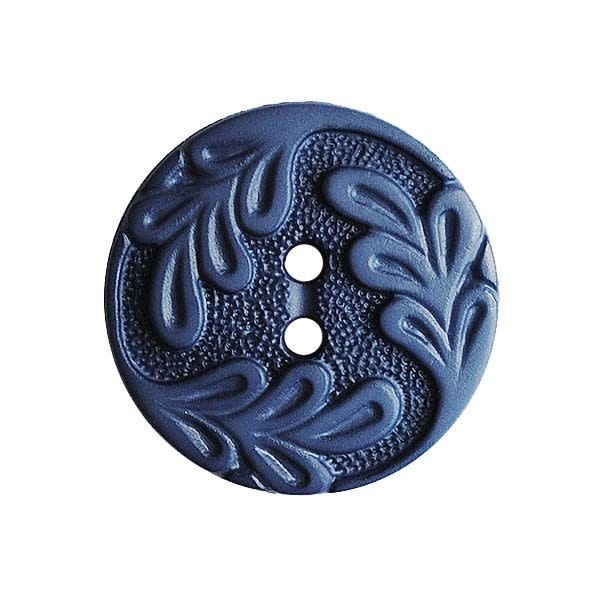Dill Buttons 316014 Leaf Border Blue Button 19 mm