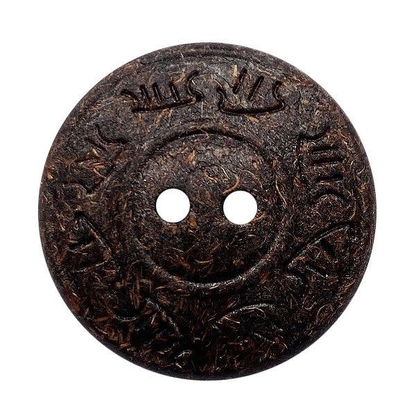 Dill Buttons 331273 Faux Coconut Symbols Button 18 mm