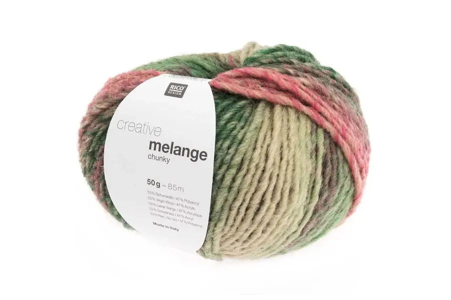 Rico Rico Creative Melange Chunky 50 ROSE GREEN