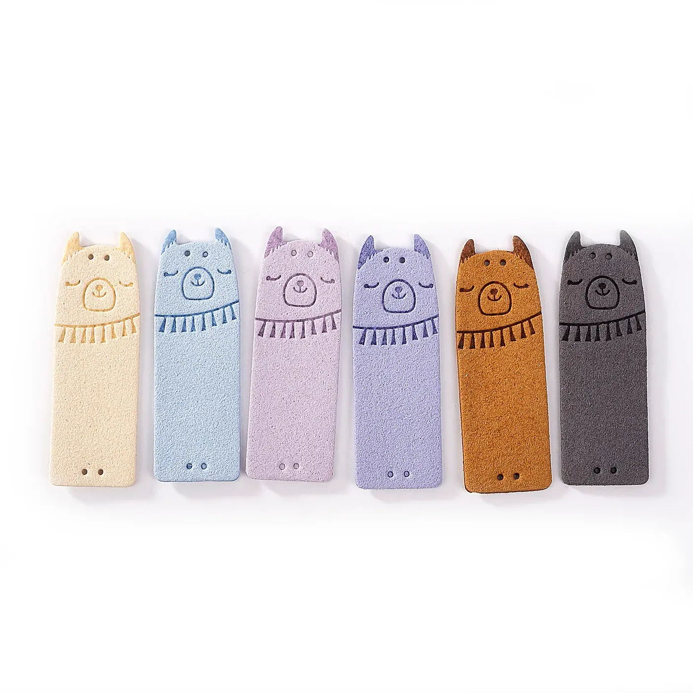 Coley Pleather Fold Over Garment Labels LLAMA 6 pack