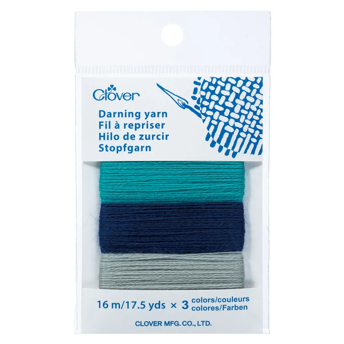 Clover Clover Darning Yarn Asst BLUES