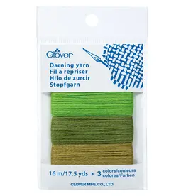 Clover Clover Darning Yarn Asst GREENS