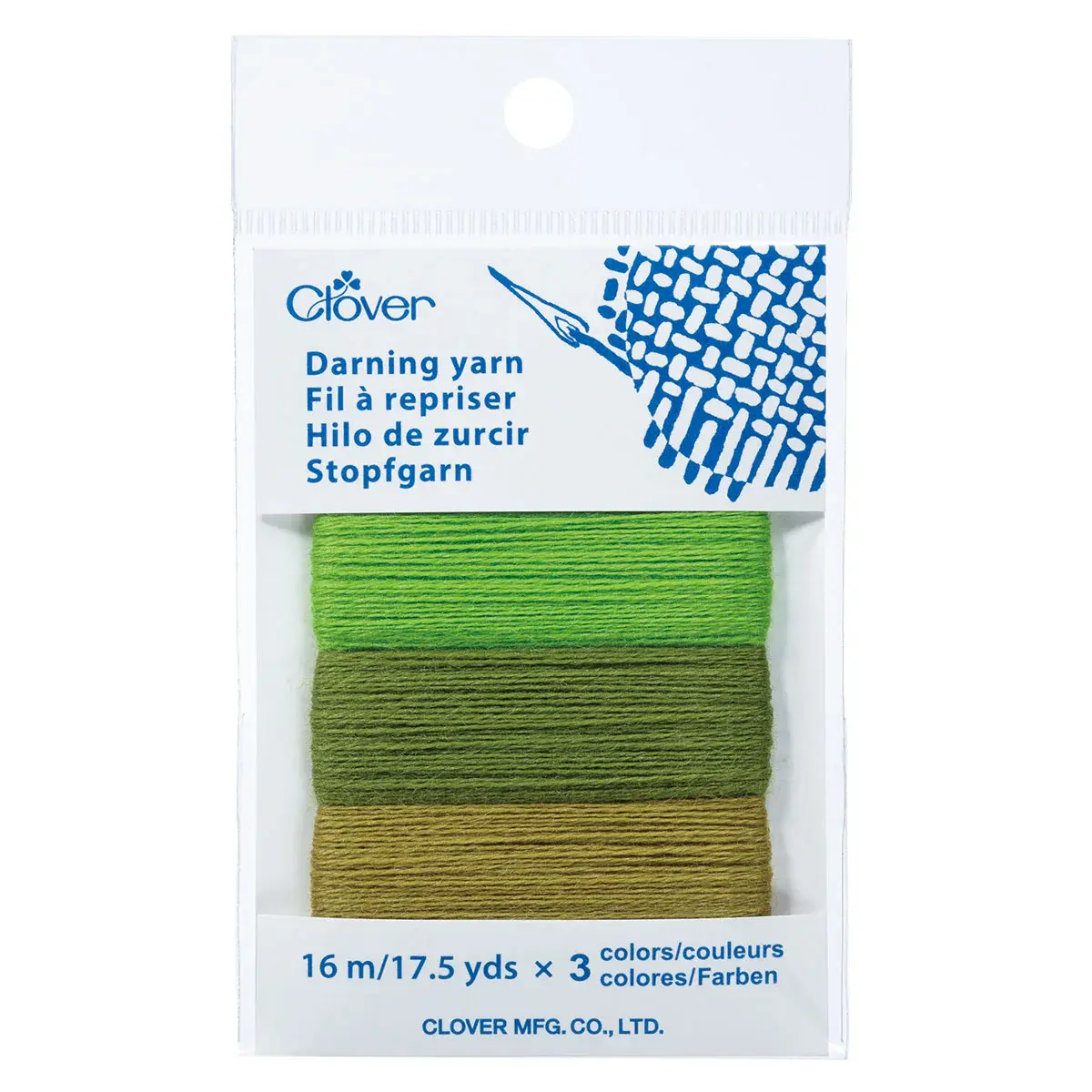 Clover Clover Darning Yarn Asst GREENS