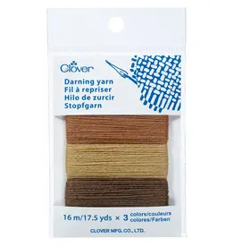 Clover Clover Darning Yarn Asst BROWNS