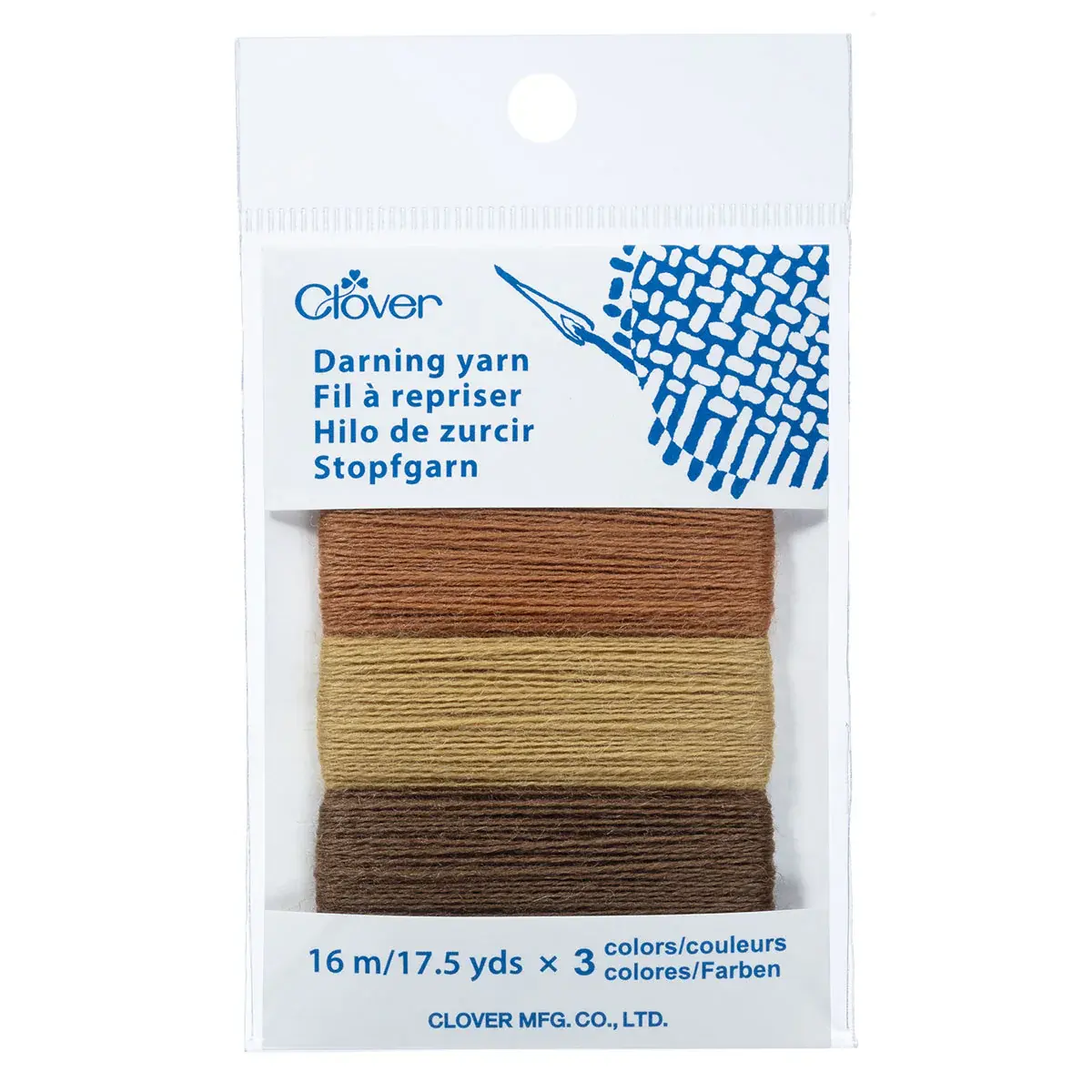 Clover Clover Darning Yarn Asst BROWNS