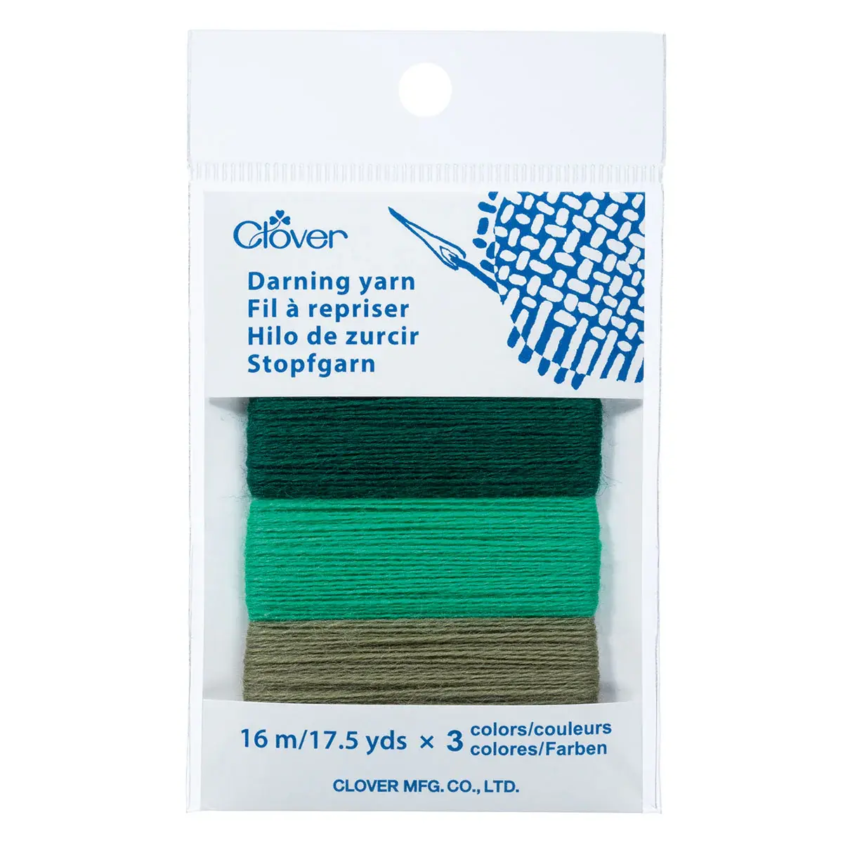 Clover Clover Darning Yarn Asst EMERALDS