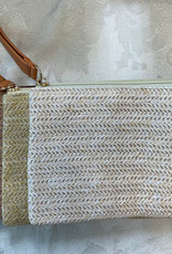 heartstrings Straw Zippered Notions Bag ASST