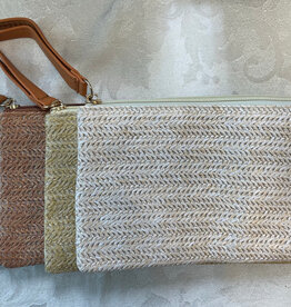 heartstrings Straw Zippered Notions Bag ASST