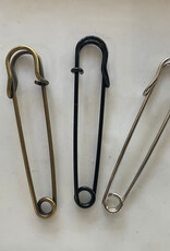 heartstrings Antique Brass Kilt / Shawl Pin 3" long