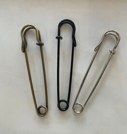 heartstrings Antique Brass Kilt / Shawl Pin 3" long