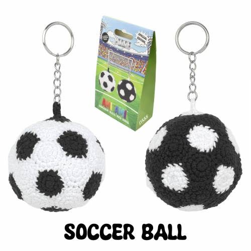 LYKKECRAFTS Amitami Crochet Kit 2 SOCCER BALL KEYCHAINS