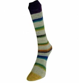 LAINES DU NORD Laines du Nord Art Sock 3 LIGHT GREY RAINBOW