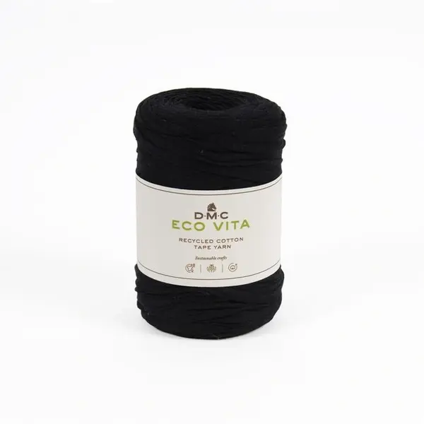 DMC Eco Vita Recycled Cotton Tape 2 BLACK