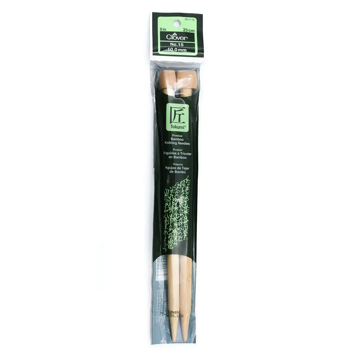 Clover Clover Takumi Bamboo 9" Single Point US 15 10 mm